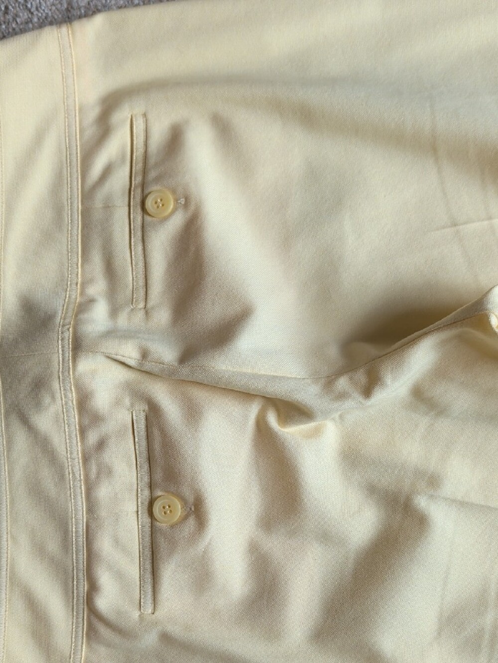 Sigrid Olsen Butter Yellow Cropped Pants Size 4 | Cotton Stretch Straight Leg - Picture 2 of 4